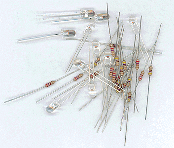 475-1251010 Minitronics LEDs 5mm - Yeloglo Whte (10)
