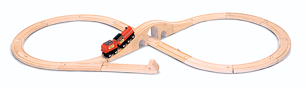 488-703 Melissa & Doug Figure-8 Wooden Train Set