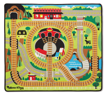 488-51089 Melissa & Doug Round the Rails Train Rug