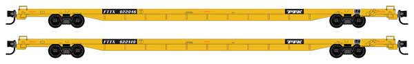 489-99302205 MTL N 89' Flatcar 2-Pack TTX #1