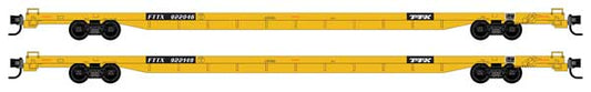 489-99302205 MTL N 89' Flatcar 2-Pack TTX #1