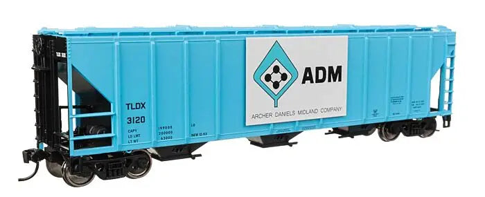 910-49402 WalthersMainline 50' Pullman-Standard PS2-CD 4427 3-Bay Covered Hopper - Ready to Run -- Archer-Daniels-Midland #3120