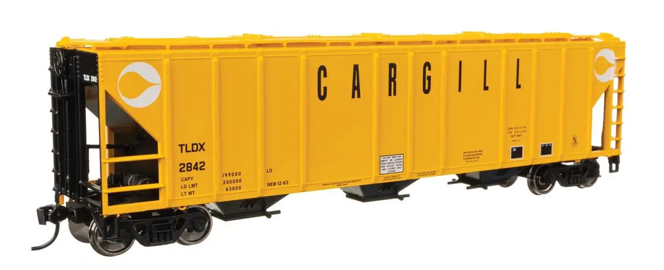 910-49405 WalthersMainline 50' Pullman-Standard PS2-CD 4427 3-Bay Covered Hopper - Ready to Run -- Cargill TLDX #2842