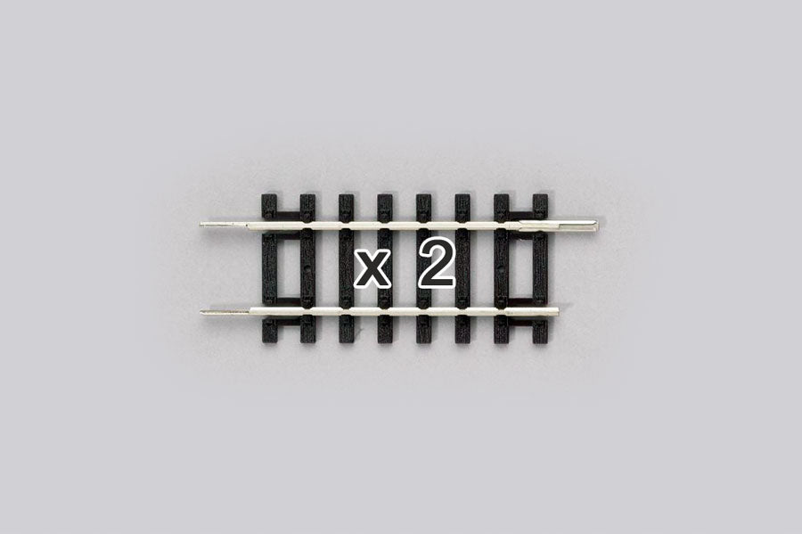 Pair of Adapter Tracks to Old PIKO 62mm, 2.4" (HO-Scale)
