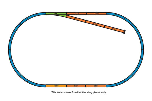 Roadbed for Track Set A+B (HO-Scale)