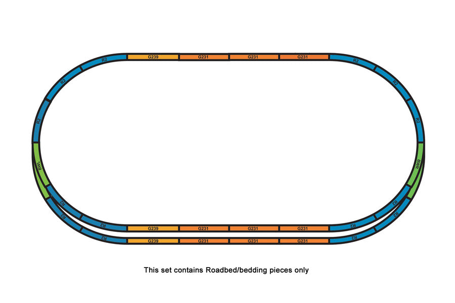 Roadbed for Track Set A+E (HO-Scale)