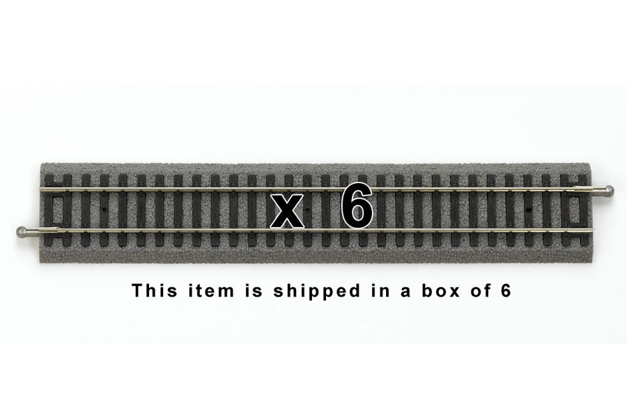 Box of 6 Roadbed A-Track Straight, 9.1" (HO-Scale)