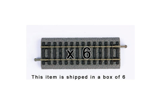 Box of 6 Roadbed A-Track Straight, 4.2" (HO-Scale)