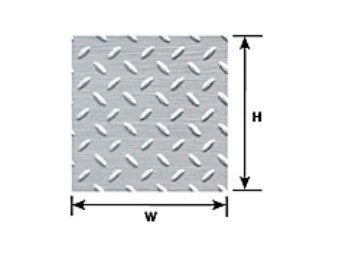570-91686 Plastruct Sheet Diamond Plate White .125