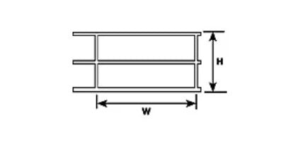 570-90681 Plastruct Handrail 3-5/8"