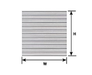 570-91512 Plastruct Sheet Ribbed Metal Beige .200"