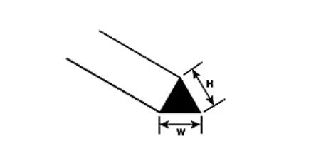 570-90842 Plastruct Triangular Rod .040"