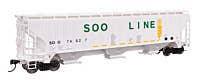 910-49076 WalthersMainline 57' Trinity 4750 3-Bay Covered Hopper - Ready to Run -- Soo Line #74627
