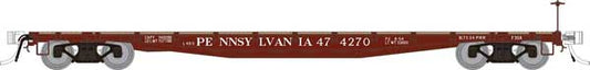 606-138003A Rapido HO F30A 50' Flatcar -- PRR (1960s, Tuscan)