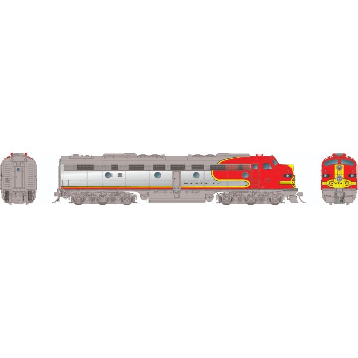 606-28572 Rapido HO EMD E8A - Sound and DCC -- Santa Fe #80L