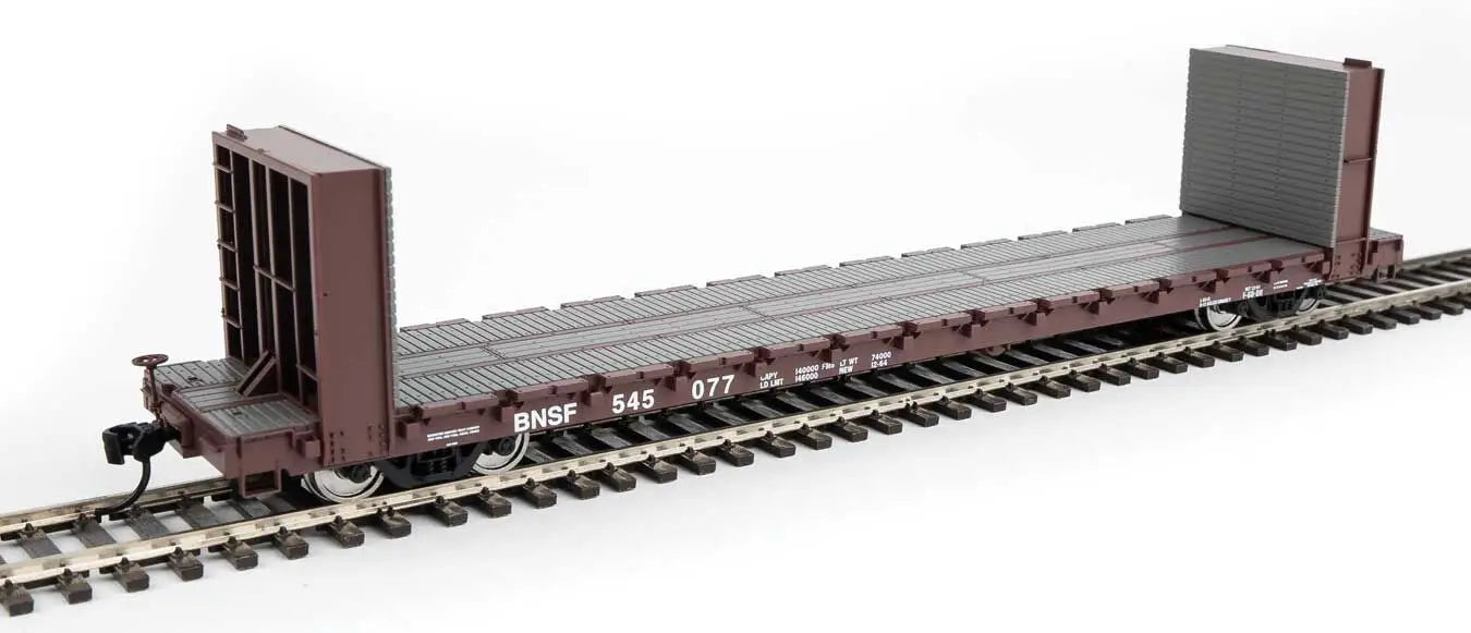 910-5859 WalthersMainline 60' Pullman-Standard Bulkhead Flatcar (48' IL) - Ready to Run -- BNSF #545077