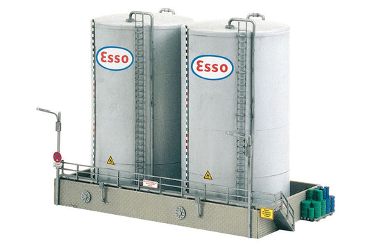 Classic Line Esso Storage Tanks Tall, Building Kit (HO-Scale)