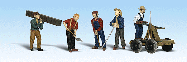 785-1898 WS HO Rail Workers w/Handcar