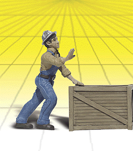 785-2523 WS G Dock Worker w/Crate