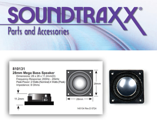 678-810131 Soundtraxx Mega Bass Speaker 1.10x0.44"