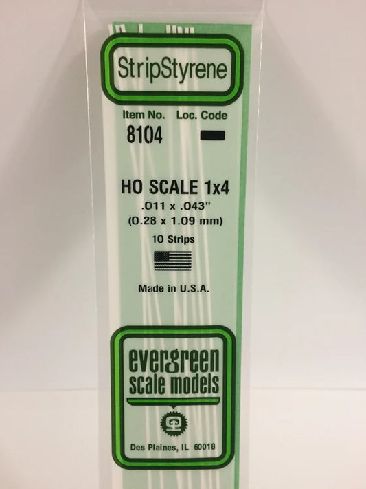 269-8104 Evergreen Strip -- HO 1x4