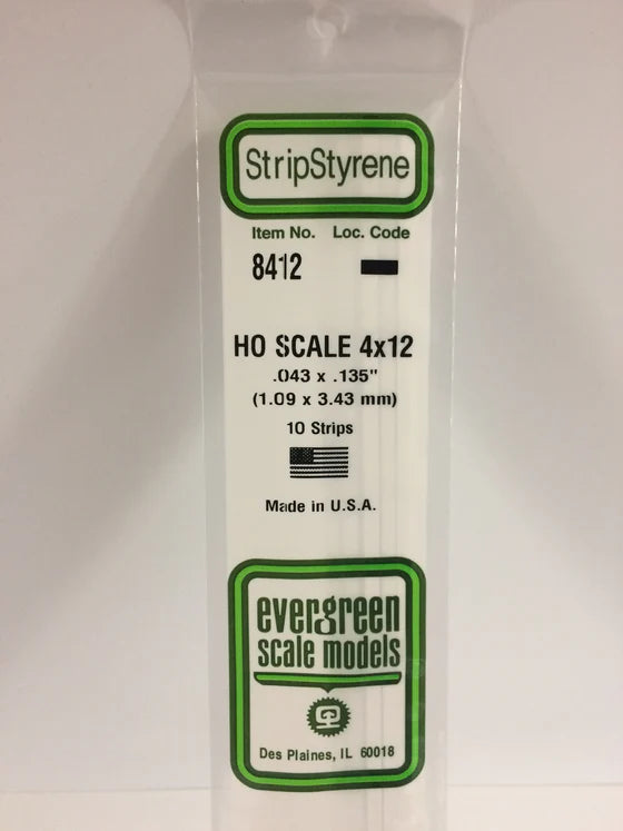 269-8412 Evergreen Strip -- HO 4x12