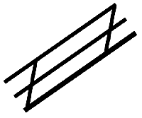 570-90691 Plastruct Styrene Stair Rail 3-5/8"