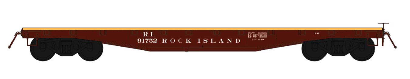 85-32326 IRC HO 42' Fishbelly Flatcar -- RI #91816