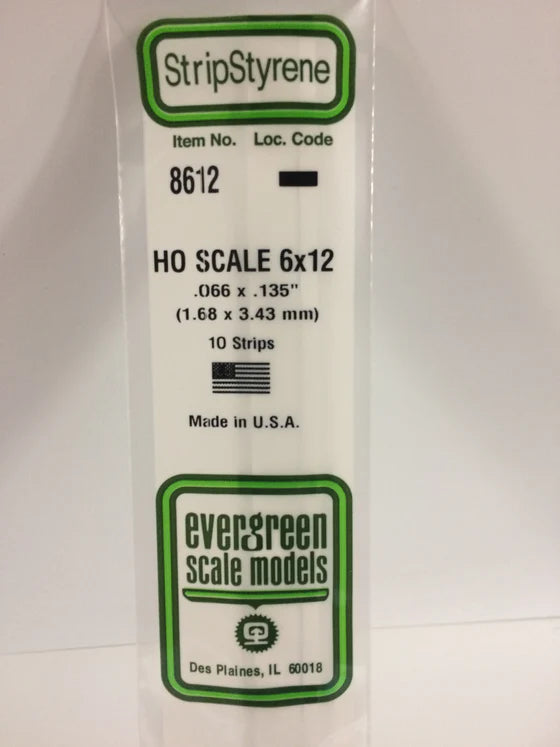 269-8612 Evergreen Strip -- HO 6x12