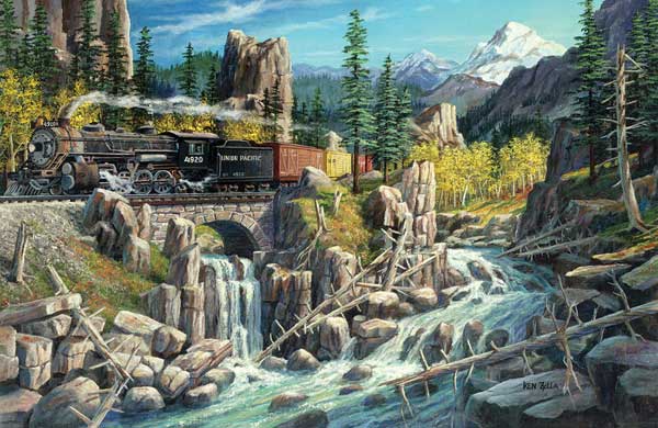 90-37781 Train Enthusiast Puzzle - Rails West