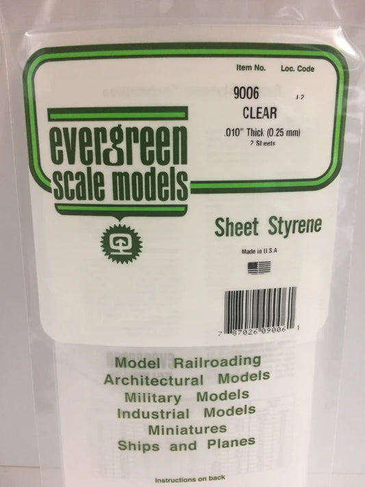 269-9006 Evergreen Sheet - Clear -- .010