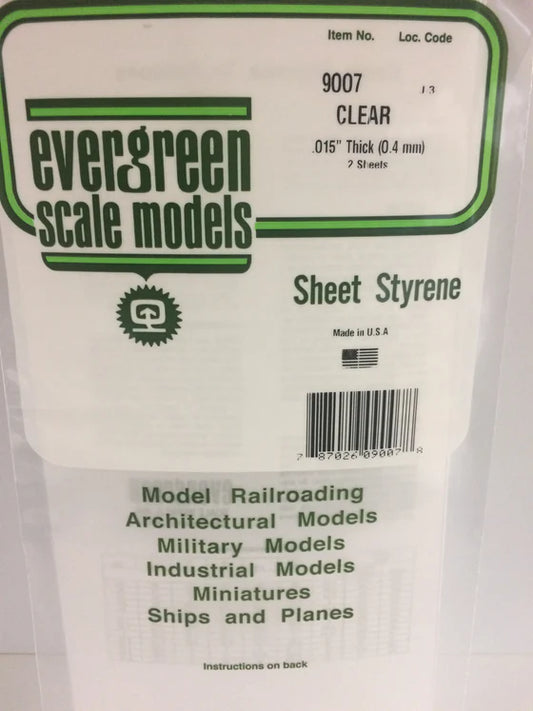 269-9007 Evergreen Sheet - Clear -- .015