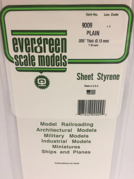 269-9009 Evergreen Sheet - Plain -- .005