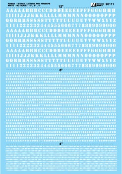 460-90111 Microscale Roman Stencil -- White