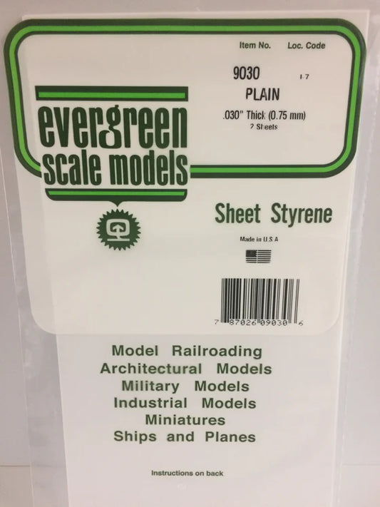 269-9030 Evergreen Sheet - Plain -- .030