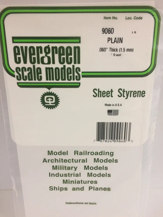 269-9060 Evergreen Sheet - Plain -- .060