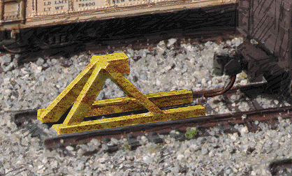 933-2602 Walthers N Track Bumpers - Yellow
