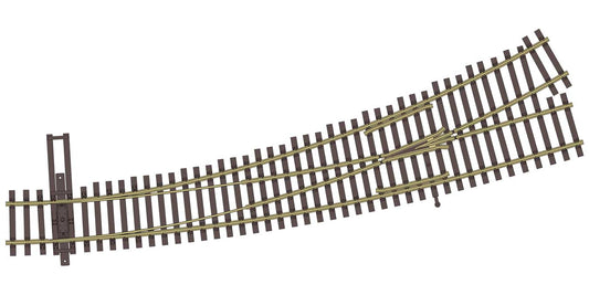 948-83067 Walthers HO Code 83 Curved 24/36 -- Left Turnout