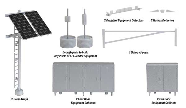 949-4139 Walthers HO Modern Trackside Detail Set