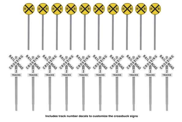 949-4197 Walthers HO Railroad Crossing Signs
