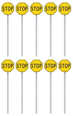 949-4211 Walthers HO Stop Signs Yellow