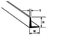 570-90506 Plastruct Angle 1/4 x 24"