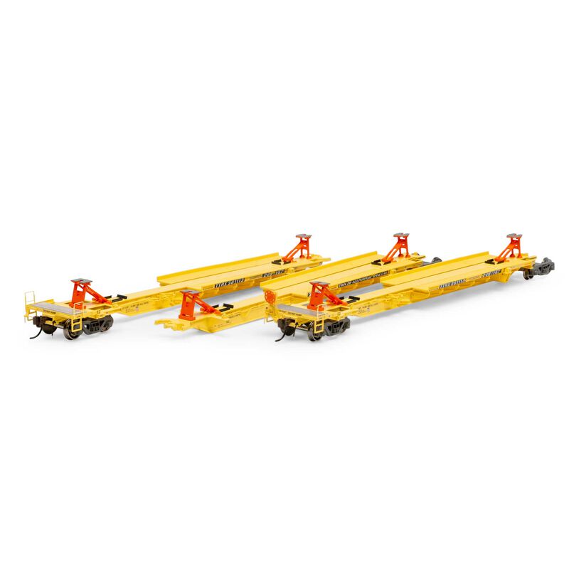 ATH15536 Athearn HO 57' Trinity Spine Car,TTRX/Faded #361113(3)