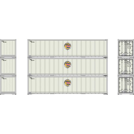 ATH63387 Athearn HO 40' Containers, AML