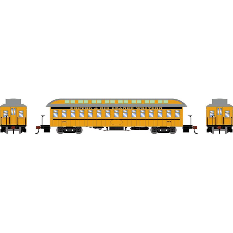 ATH84843 Athearn HO 50' Coach, D&RGW #302