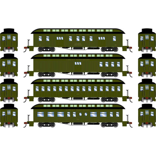 ATH84857 Athearn HO 50' Overland Passenger Set, GN