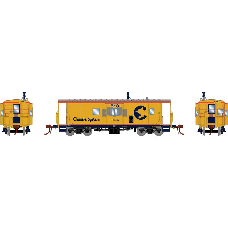 ATHG78547 Athearns Genesis HO C-26A ICC Caboose with Lights, Chessie/B&O #C-3835