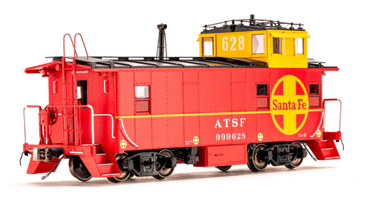 Model of a Santa Fe train caboose on a white background