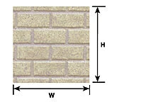 570-91624 Plastruct Sheet Concrete Block .650" Beige