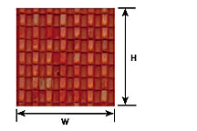 570-91637 Plastruct Sheet Spanish Tile Red .125"